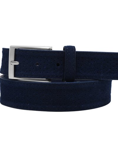 PX Edwin Suede Leather 3.5 cm Belt - Navy product