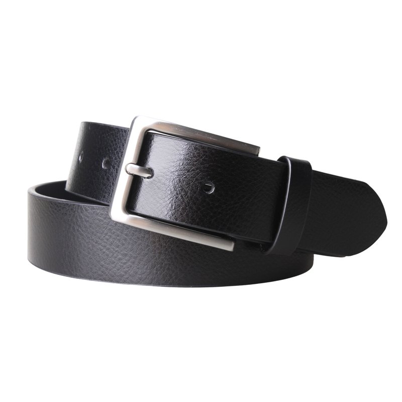 Px Grant Textured Leather 3.5 Cm Belt In Black
