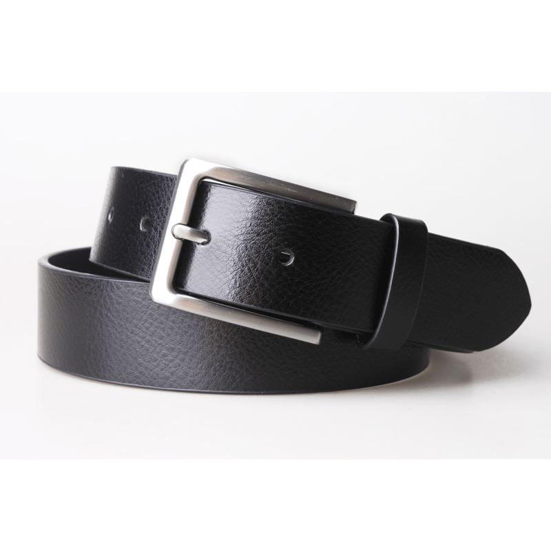 Px Grant Textured Leather 3.5 Cm Belt In Black
