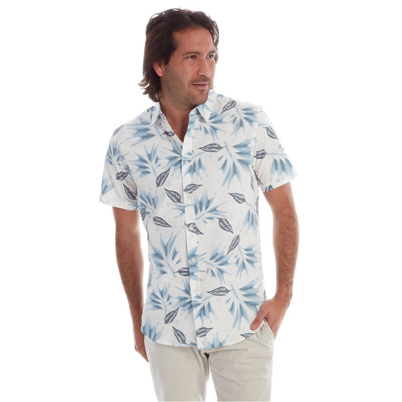 Px Harrison Printed Shirt In White