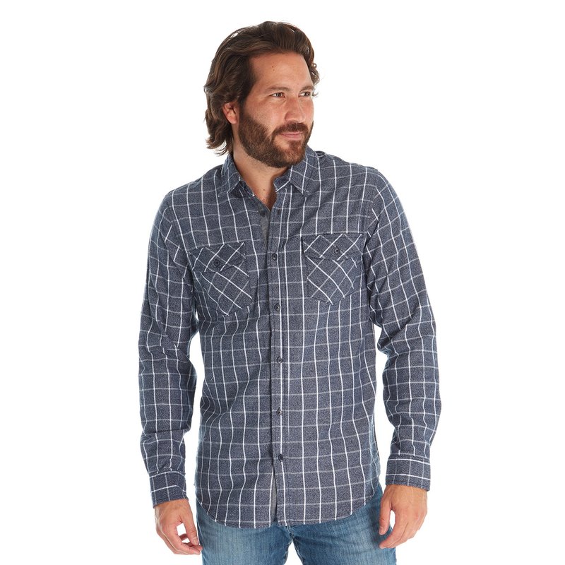Px Owen Flannel Shirt In Gray