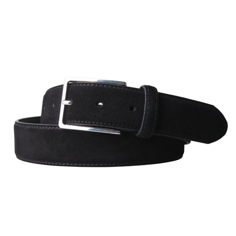 Shop Px Remy Suede Leather 3.5 Cm Belt In Black