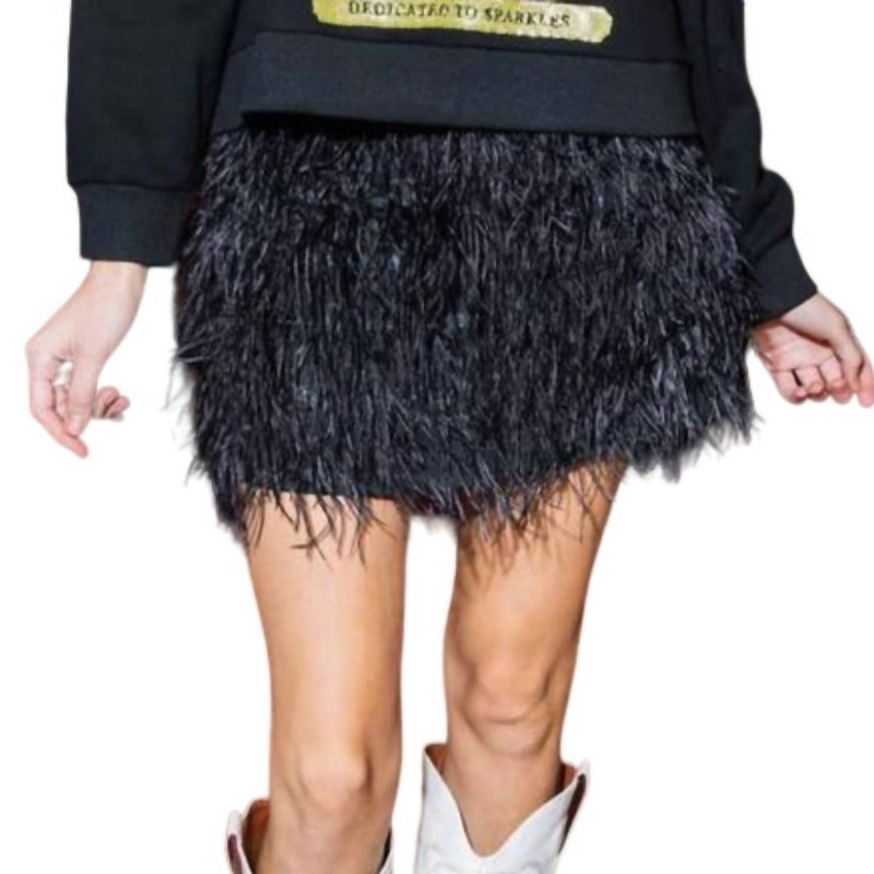Shop Queen Of Sparkles Black Feather Skirt