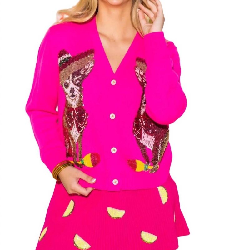 Shop Queen Of Sparkles Cinco Dog Cardigan In Pink