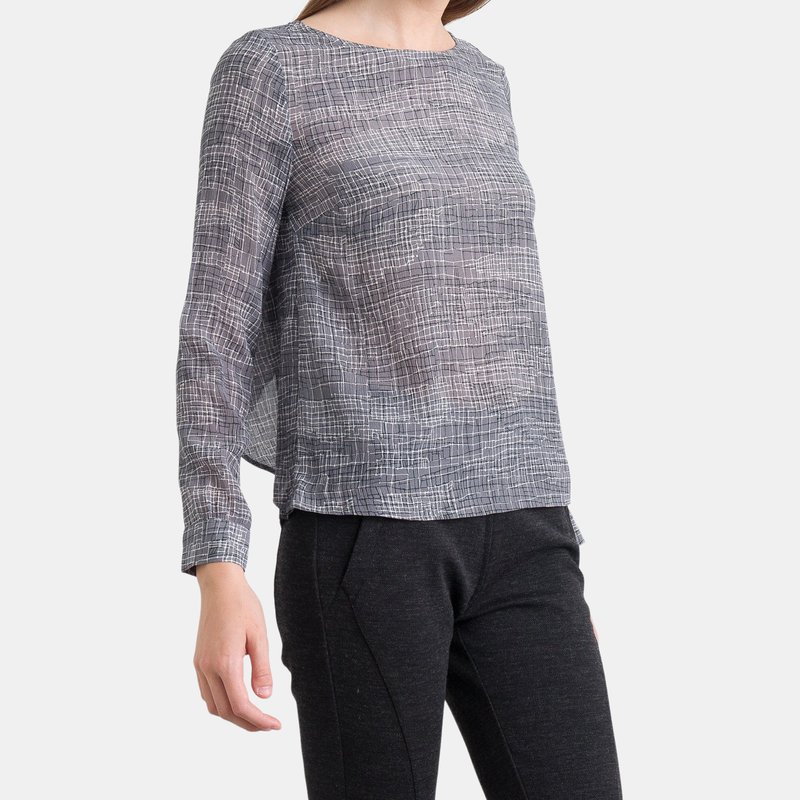 Quinn Ashe Double Layer Blouse In Grey