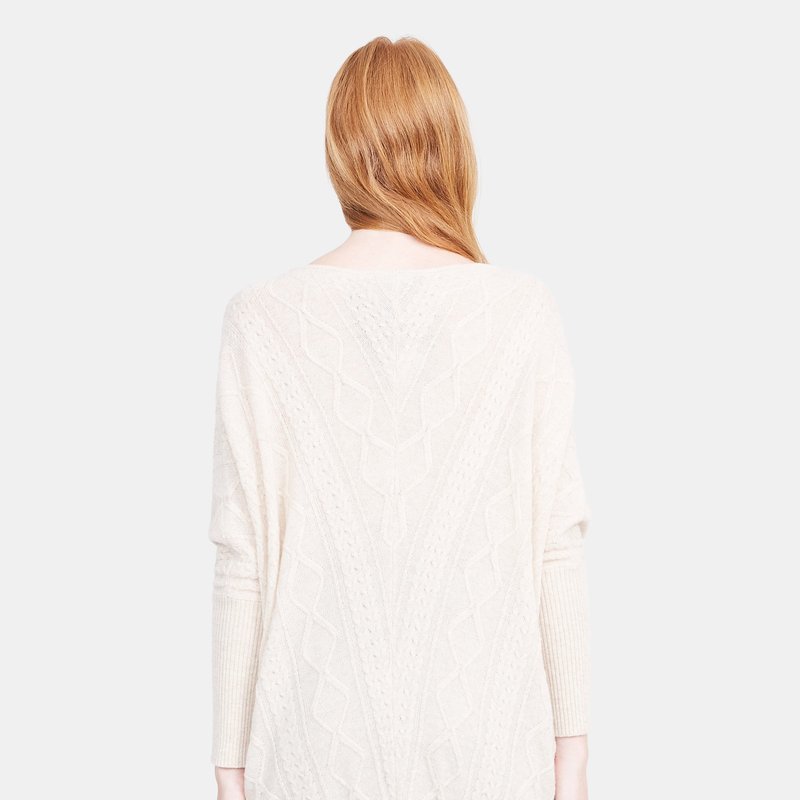 Shop Quinn Cashmere Cable Oversized Sweater In Grey