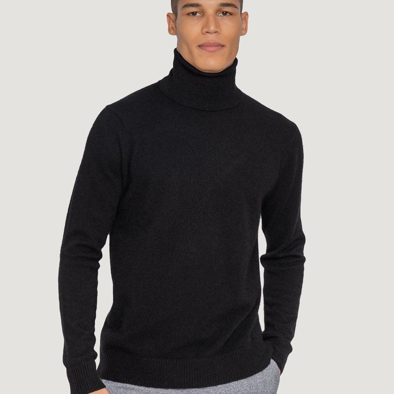 Quinn Cashmere Turtleneck Sweater In Black