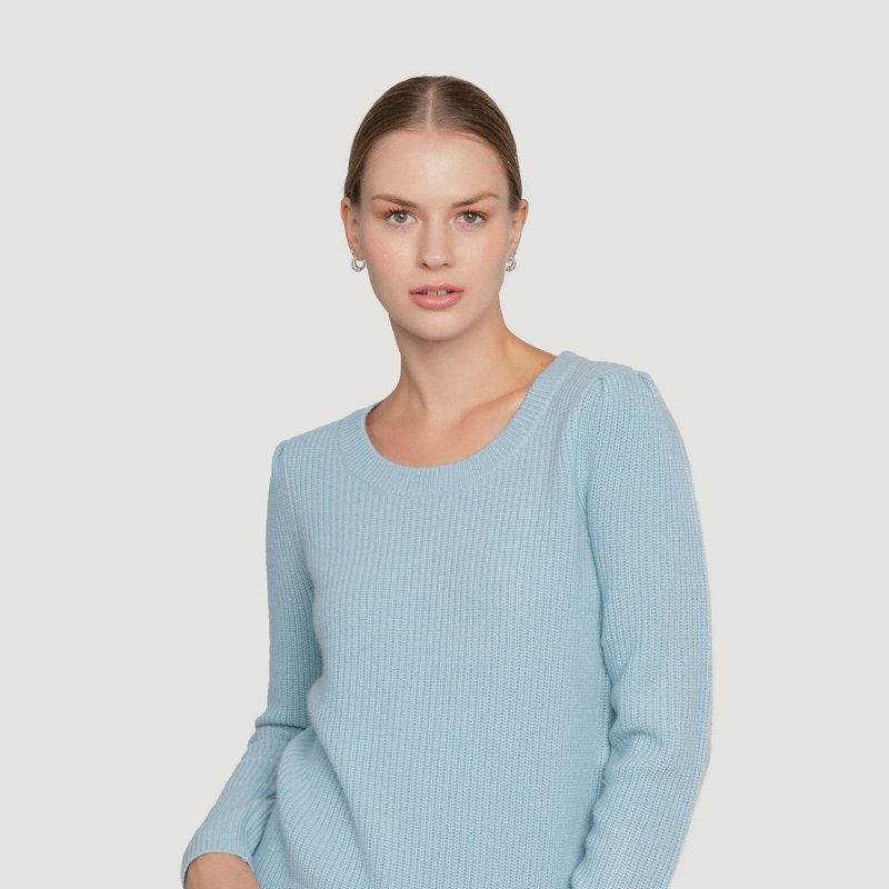 Quinn Knit Cashmere Sweater In Blue