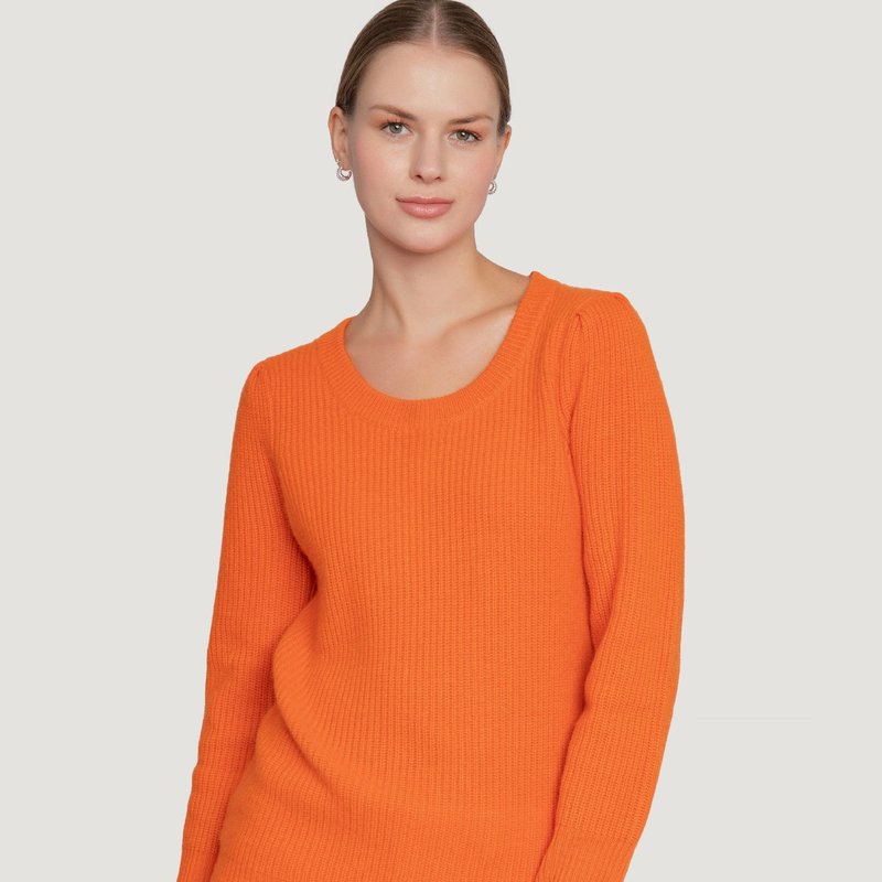 Quinn Knit Cashmere Sweater In Orange