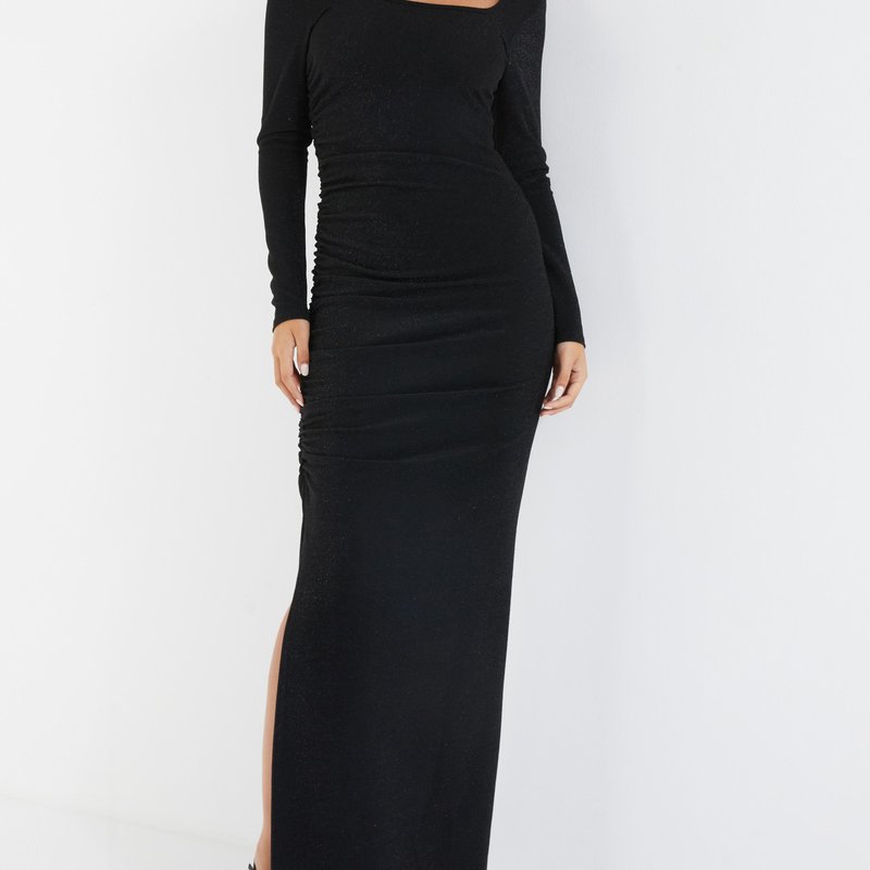 Quiz Women's Brillo Long Sleeve Maxi Dress In Black
