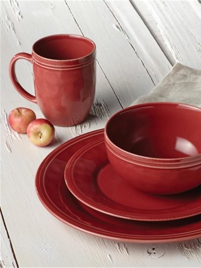 Rachael Ray Cucina Dinnerware 16-Piece Stoneware Dinnerware Set - Cranberry Red product