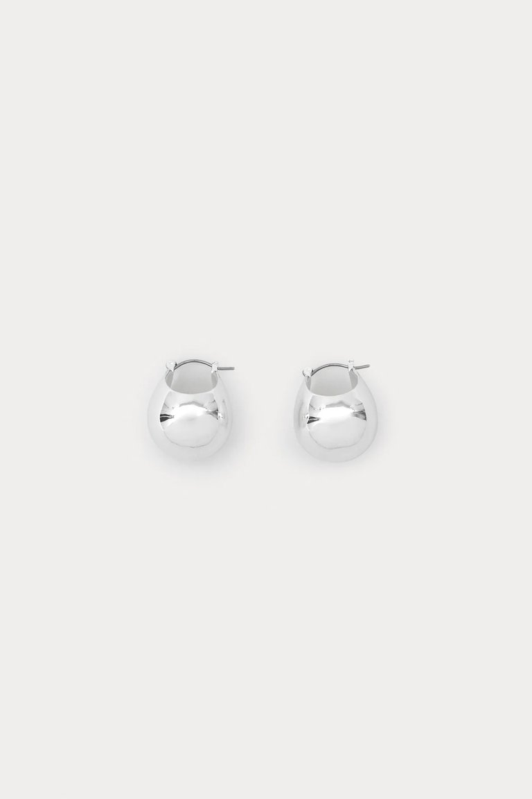 Keel Hoop Earrings - Silver - Silver