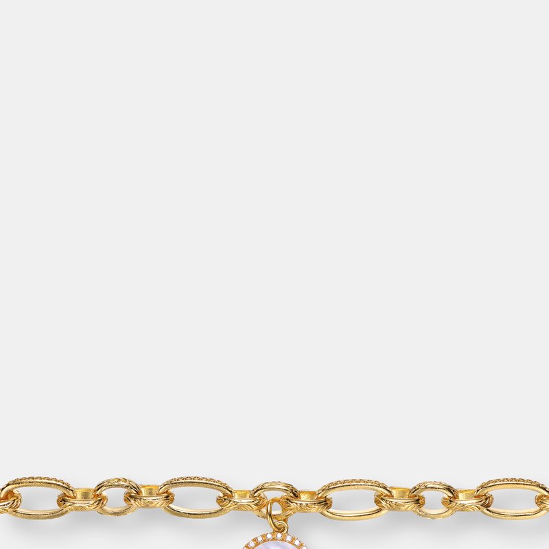 Shop Rachel Glauber 14k Gold Colored Cubic Zirconia Chain Bracelet