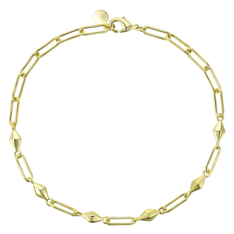 Shop Rachel Glauber 14k Gold Plated Paperclip Bracelet