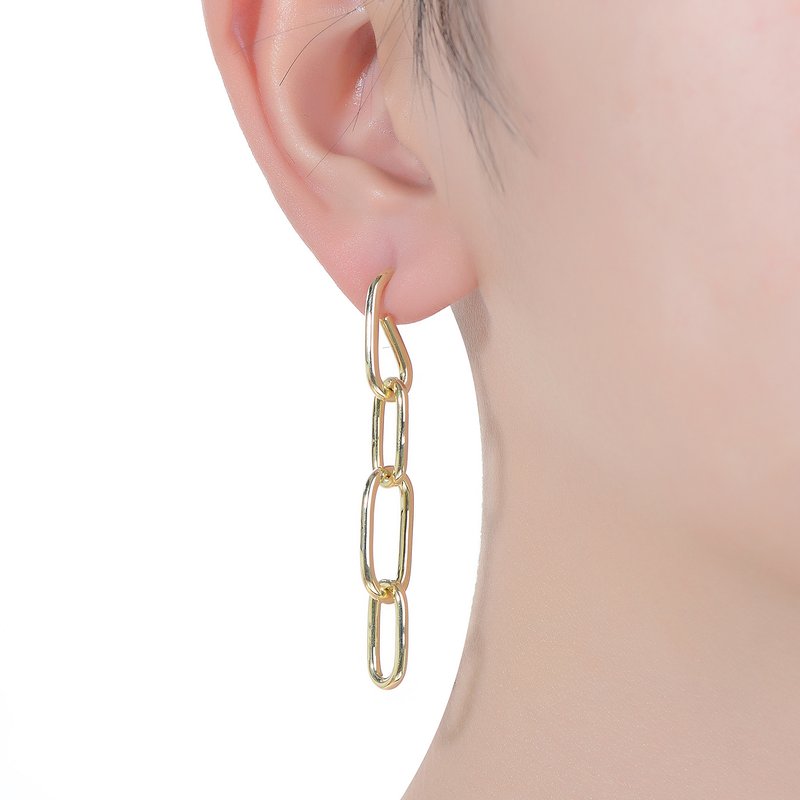 Shop Rachel Glauber 14k Gold Plated Chain Drop Earrings