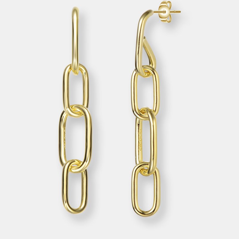 Shop Rachel Glauber 14k Gold Plated Chain Drop Earrings