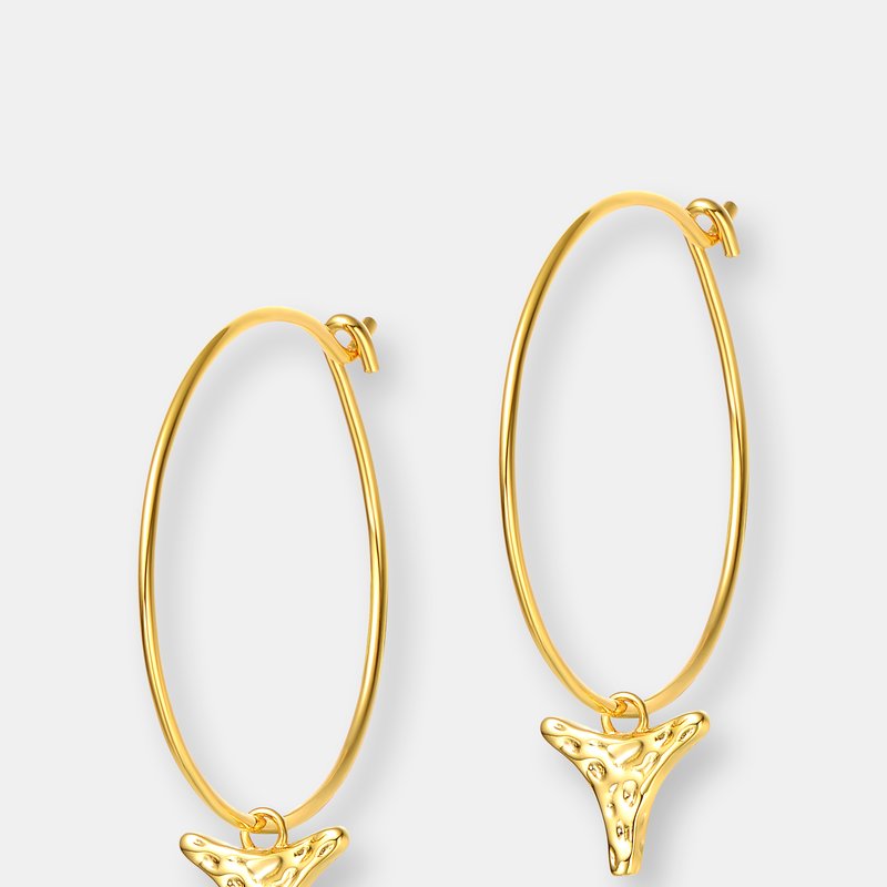 Shop Rachel Glauber 14k Gold Plated Cubic Zirconia Hoop