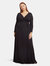 Harlow Wrap Dress - Plus Size - Black