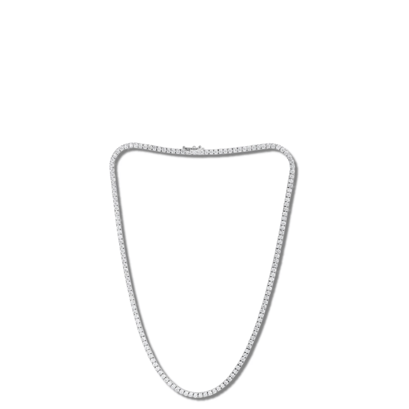 Shop Rachelment The Label Diamante Tennis Necklace In Grey