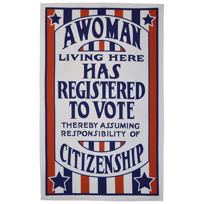 Radical Tea Towel A Woman Registered To Vote Tea Towel