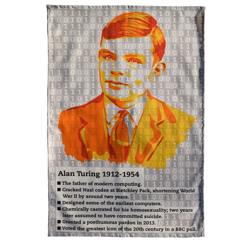 Radical Tea Towel Alan Turing Tea Towel