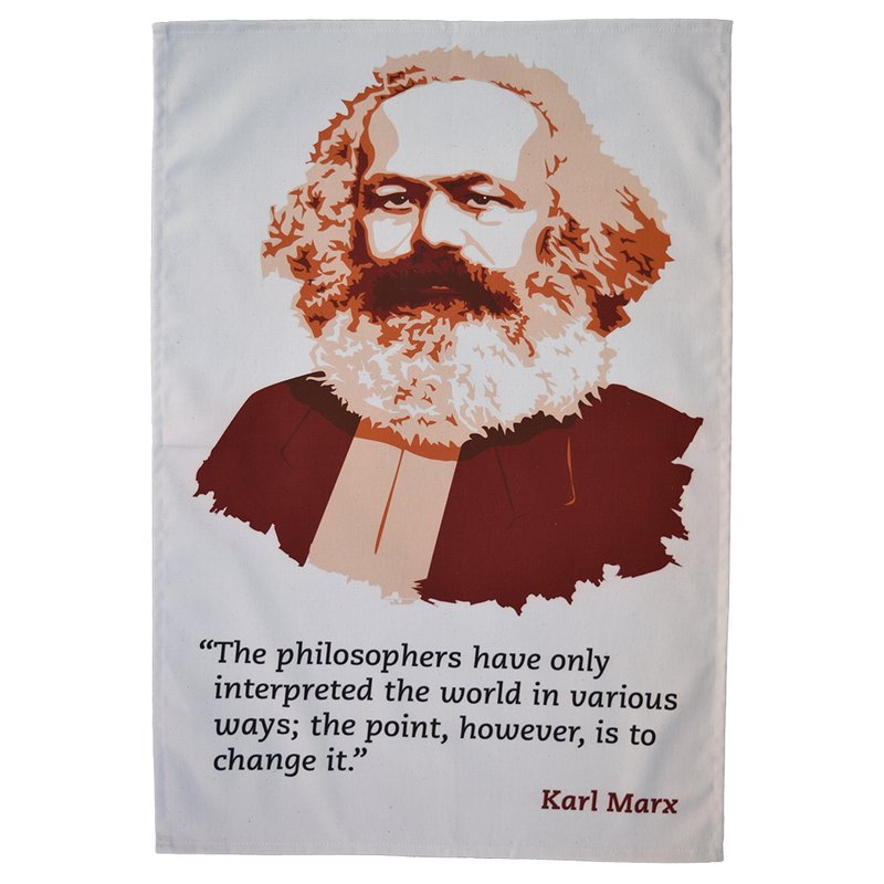 Radical Tea Towel Karl Marx Tea Towel
