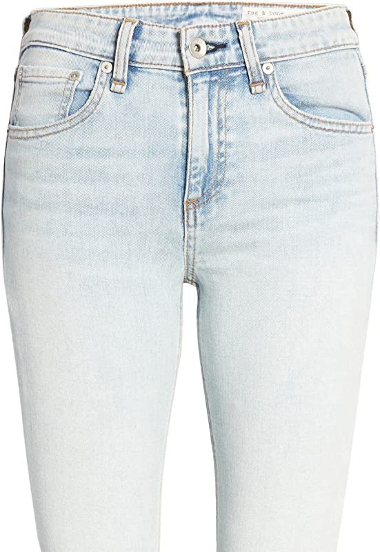 Shop Rag & Bone Cate Mid Rise Ankle Jeans Skinny Jade In Blue
