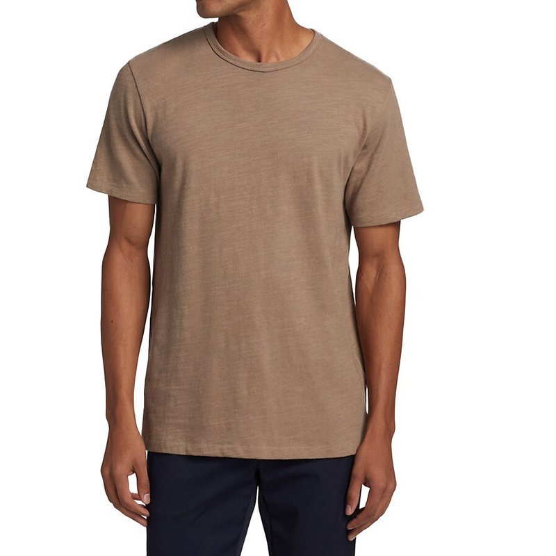 Shop Rag & Bone Men's Classic Flame Tee, Taupe, Tan Short Sleeve T-shirt In Brown