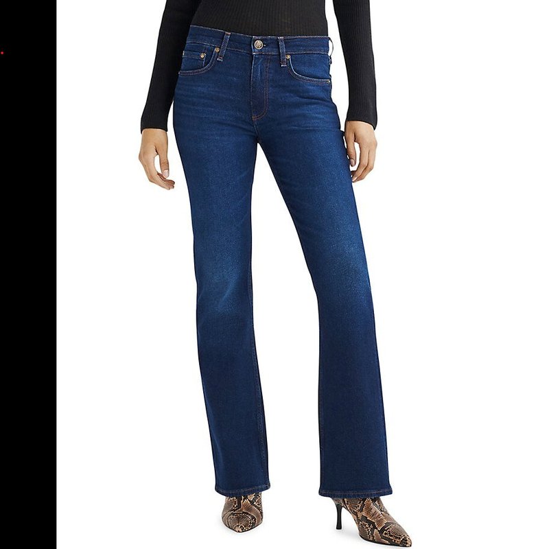 Shop Rag & Bone Women Clarissa Peyton Bootcut Cotton Denim Jeans Blue