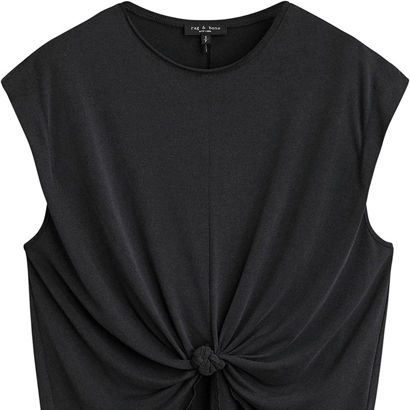 Shop Rag & Bone Women's Jenna Knotted Muscle Tee Solid Black