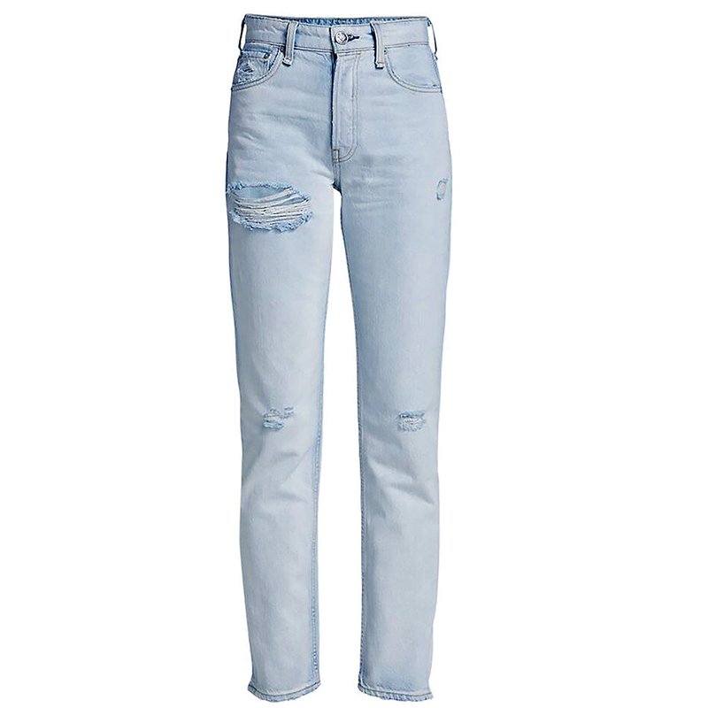 Shop Rag & Bone Women's Maya High Rise Slim Fit Montauk With Holes Jeans In Blue