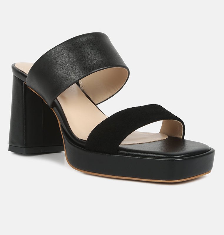 Shop Rag & Co Eddlia Slip On Platform Sandals In Black