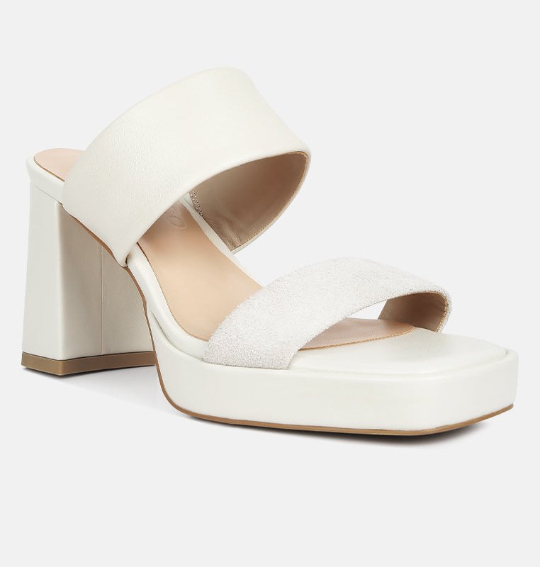Shop Rag & Co Eddlia Slip On Platform Sandals In White