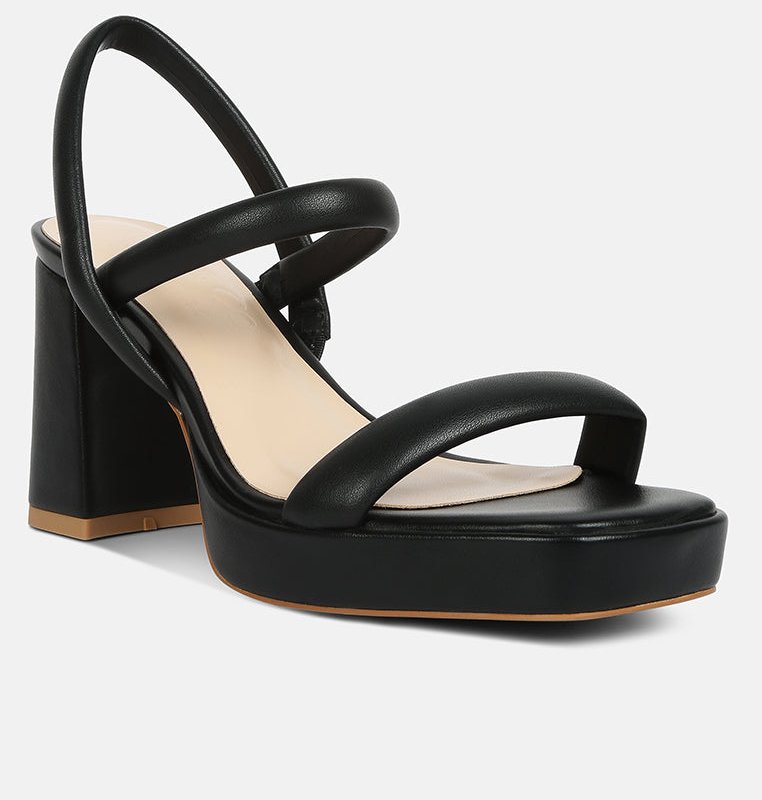 Shop Rag & Co Joslyn Slingback Block Heel Sandals In Black