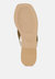 Orofer Latte Soft Leather Luxury Thong Flats