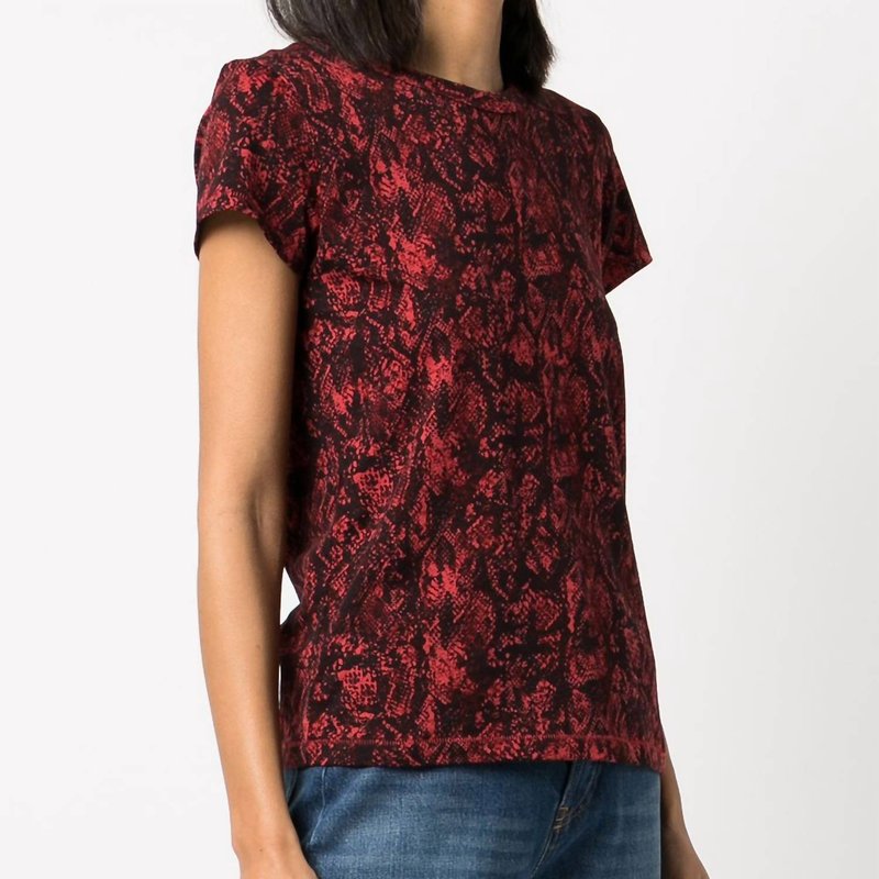 Shop Rag & Bone All Over Snake Cotton Tee In Red