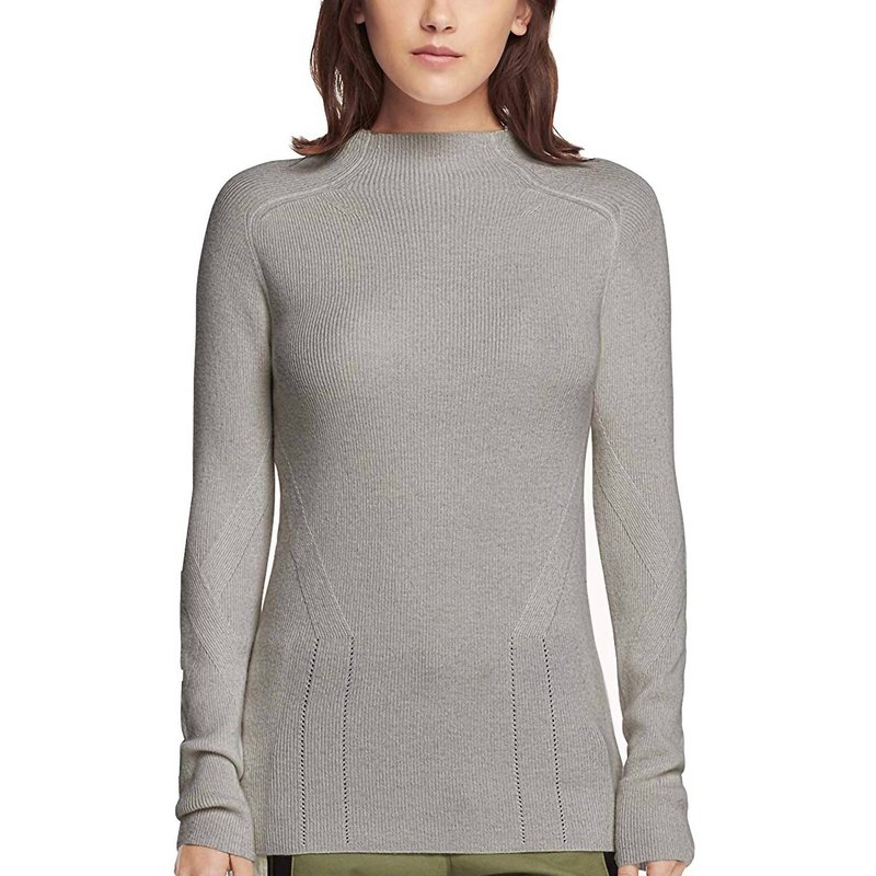 Rag & Bone Natasha Turtleneck Fine Knit Cashmere Sweater In Grey