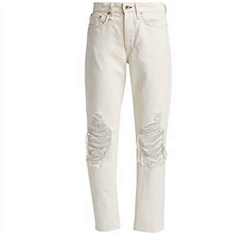 Shop Rag & Bone Rosa Mid Rise Ripped Boyfriend Jeans In White