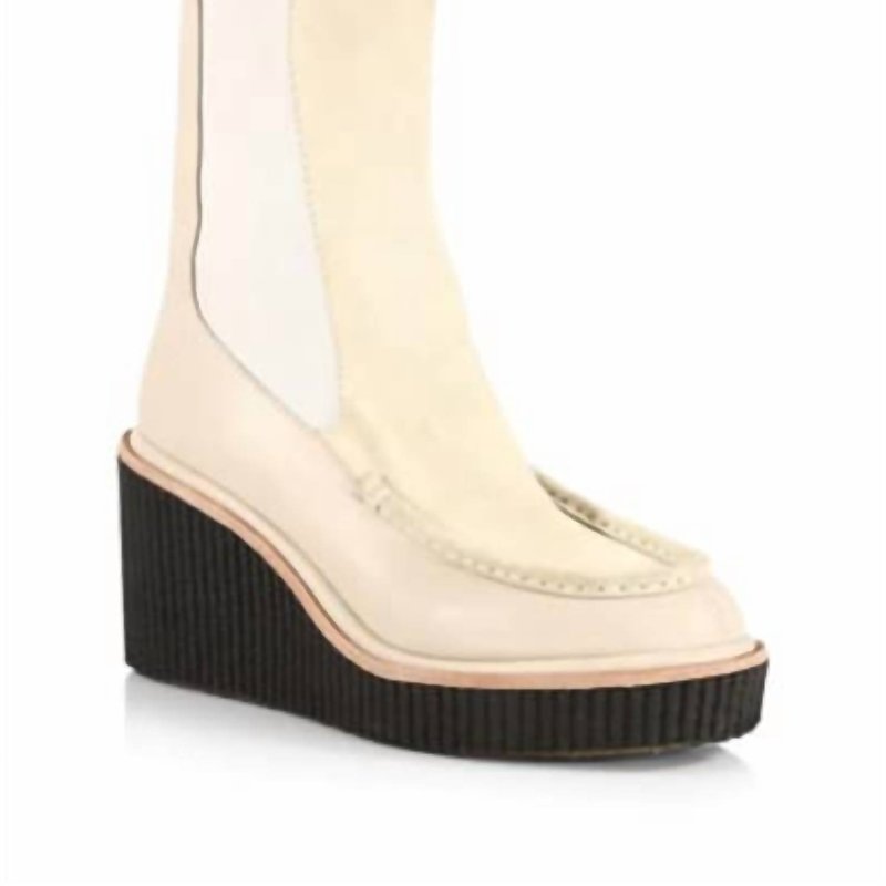 Shop Rag & Bone Sloane Suede & Leather Chelsea Boots In White