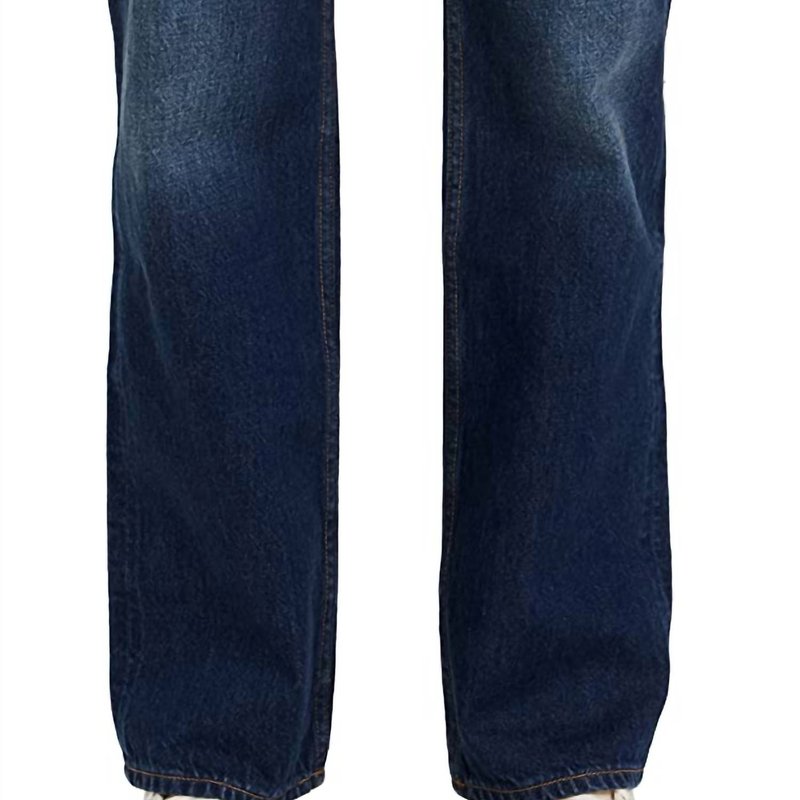 Rag & Bone Women Alex Stowe High Rise Straight Jeans Whiskered Faded Blue Denim Pants