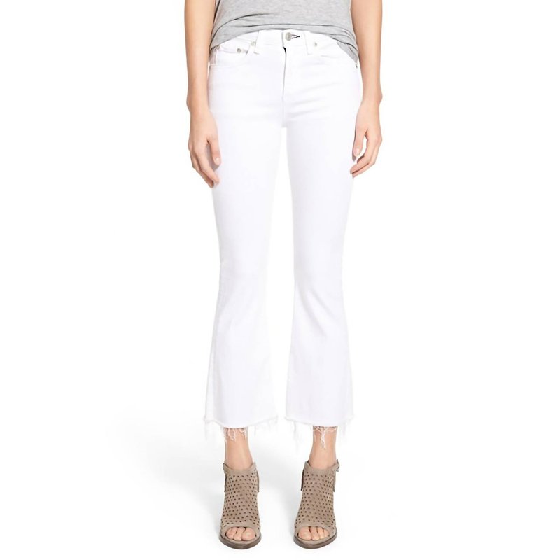 Shop Rag & Bone Women Crop Flare Jeans In White