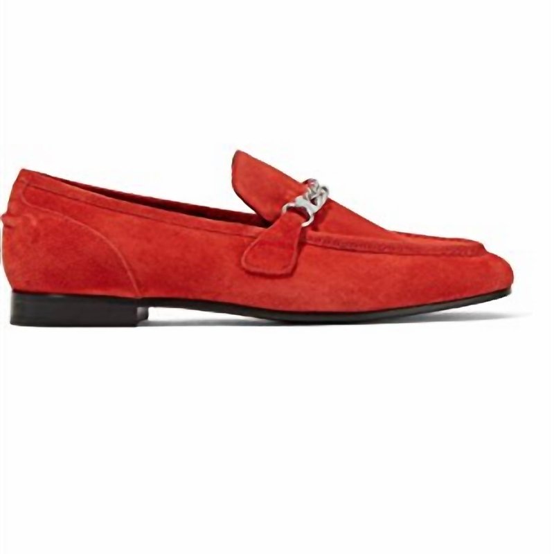 Shop Rag & Bone Women's Cooper Suede Loafer Shoes In Red