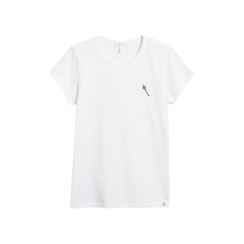 Shop Rag & Bone Women's Matchstick Short Sleeve T-shirt In White