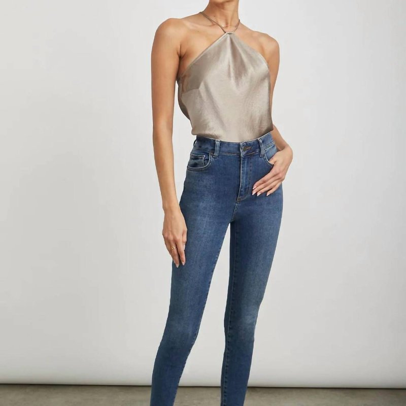 Shop Rails Larchmont High Rise Skinny Jeans In Blue