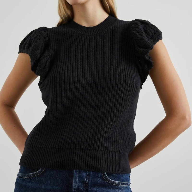 Shop Rails Penelope Short Sleeve Sweater In Black