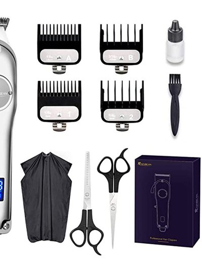 Rainbean Professional LED Displayed Cordless Hair Trimmer Set With Grooming Kit product