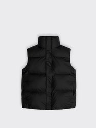 Boxy Puffer Vest - Black