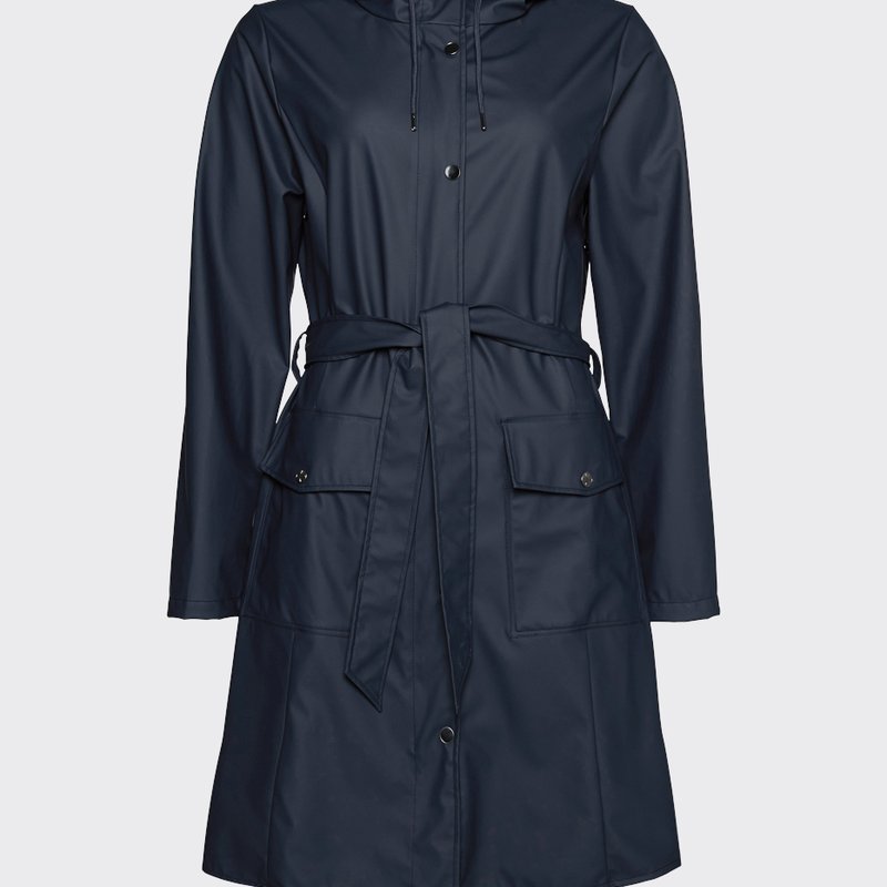 Rains Curve Jacket In Navy