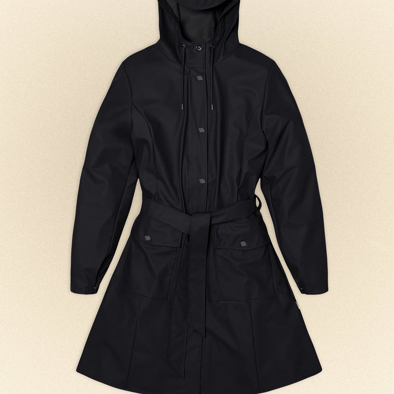 Shop Rains Curve W Jacket In Black