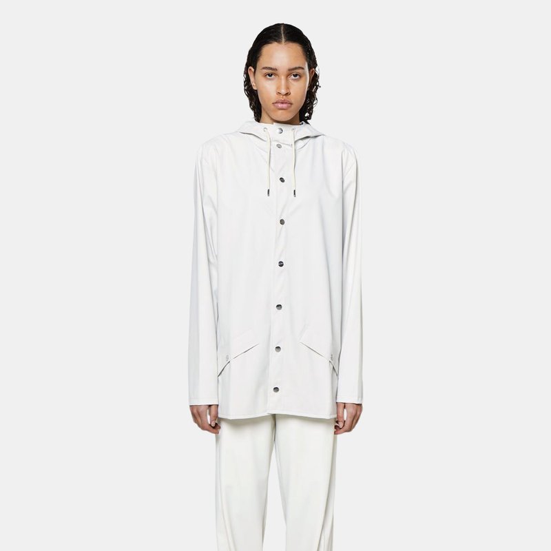 Rains Jacket In Off White